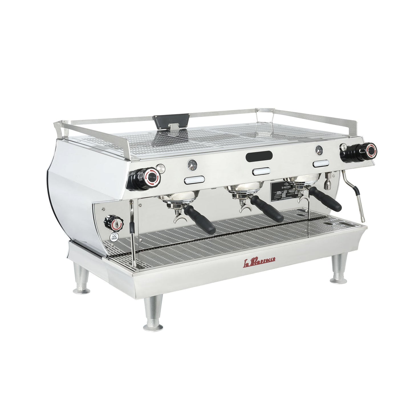 La Marzocco GB5 S three group commercial espresso machine, three-quarter front view