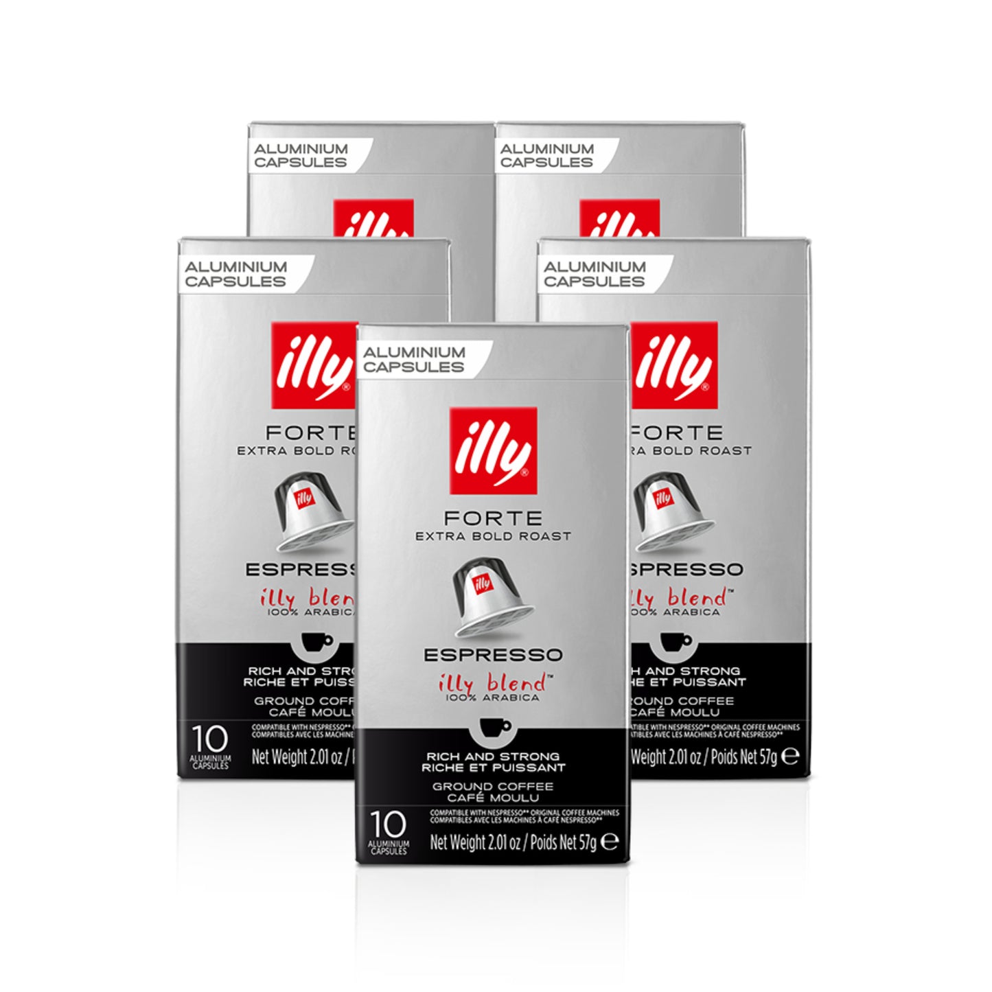 Illy Forte Nespresso Compatible Capsules - Extra Dark Roast (10 Count)