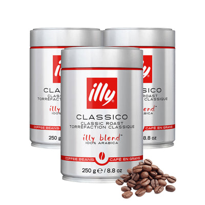 illy Classico Whole Bean Coffee - Medium Roast (250g x 3)