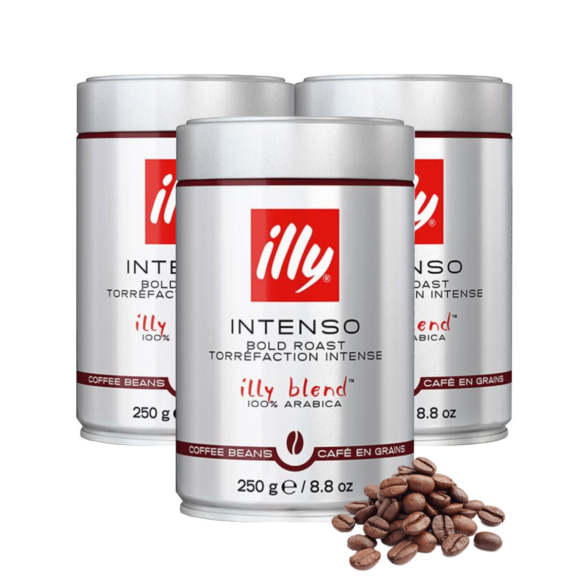 illy Intenso Whole Bean Coffee - Dark Roast (250g)