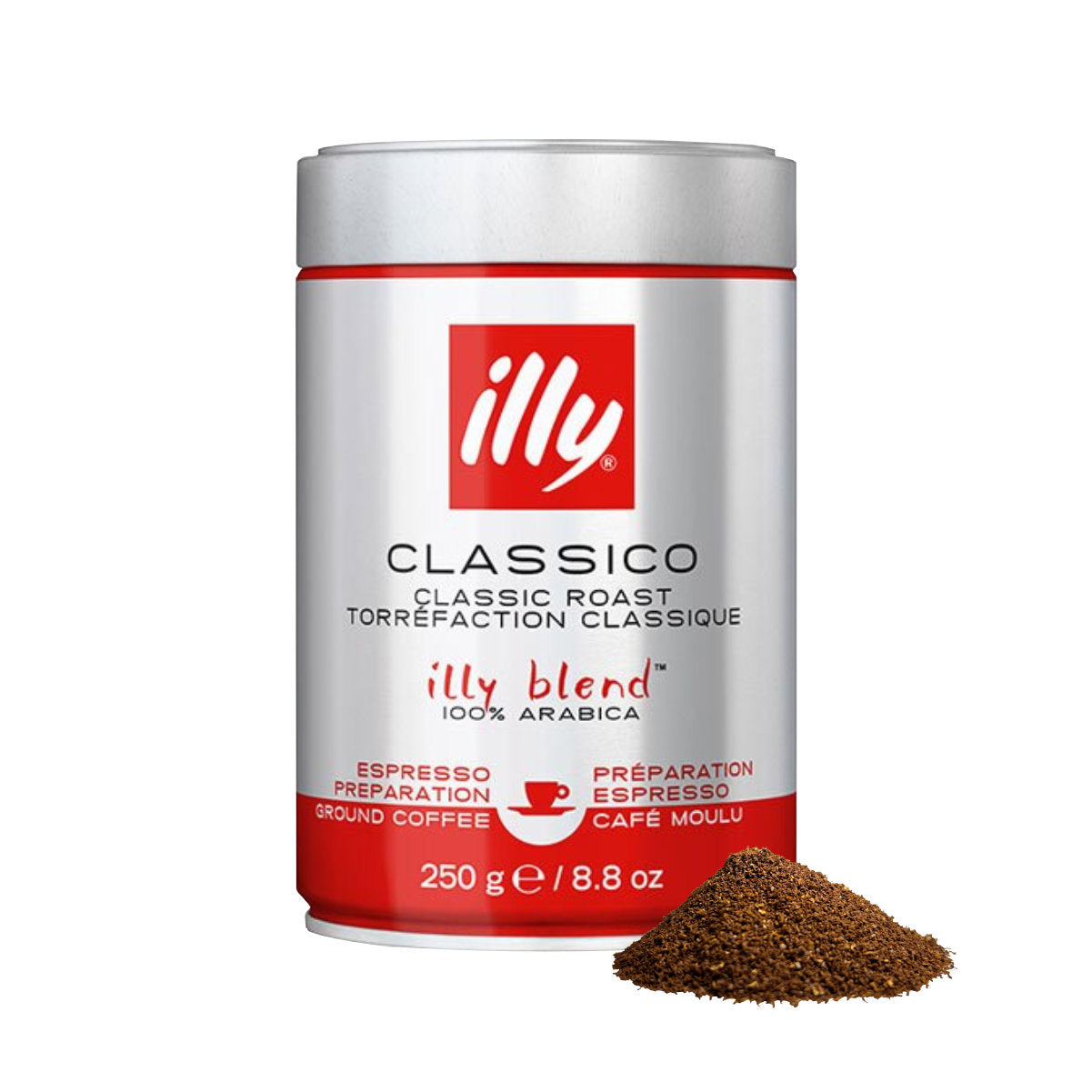 Illy Classico Ground Espresso Coffee Medium Roast 250g The illy-classico-ground-espresso-coffee-medium-roast-250g-the