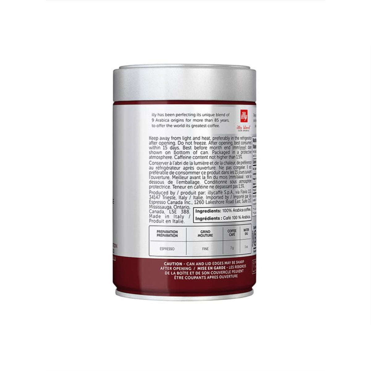 illy Intenso Ground Espresso Coffee - Dark Roast (250g)