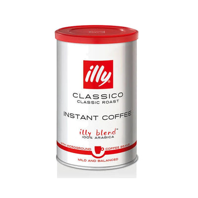 Illy Classico Instant Coffee 95g, front of the 95g can