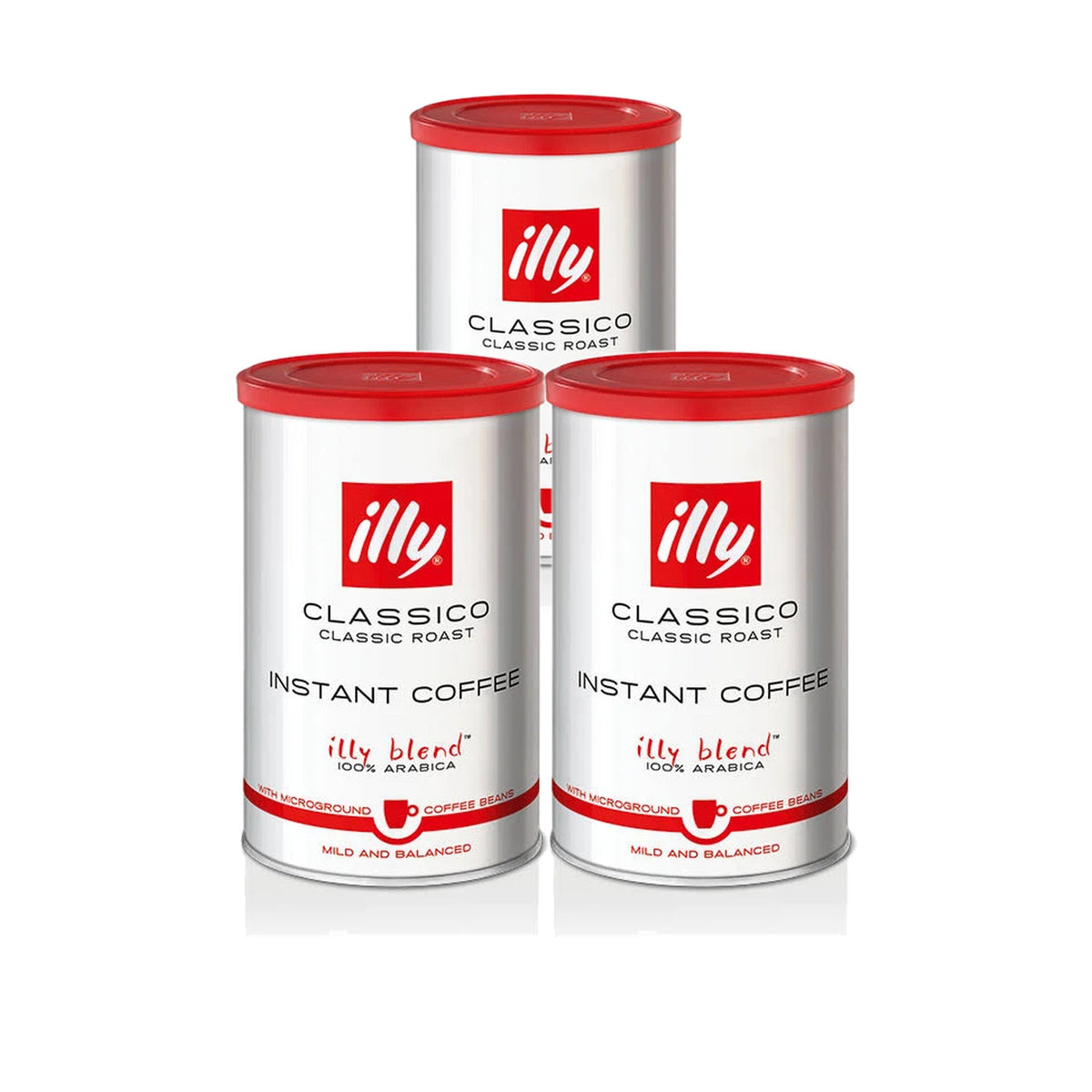 Illy Classico Instant Coffee 95g x 3, three 95g cans