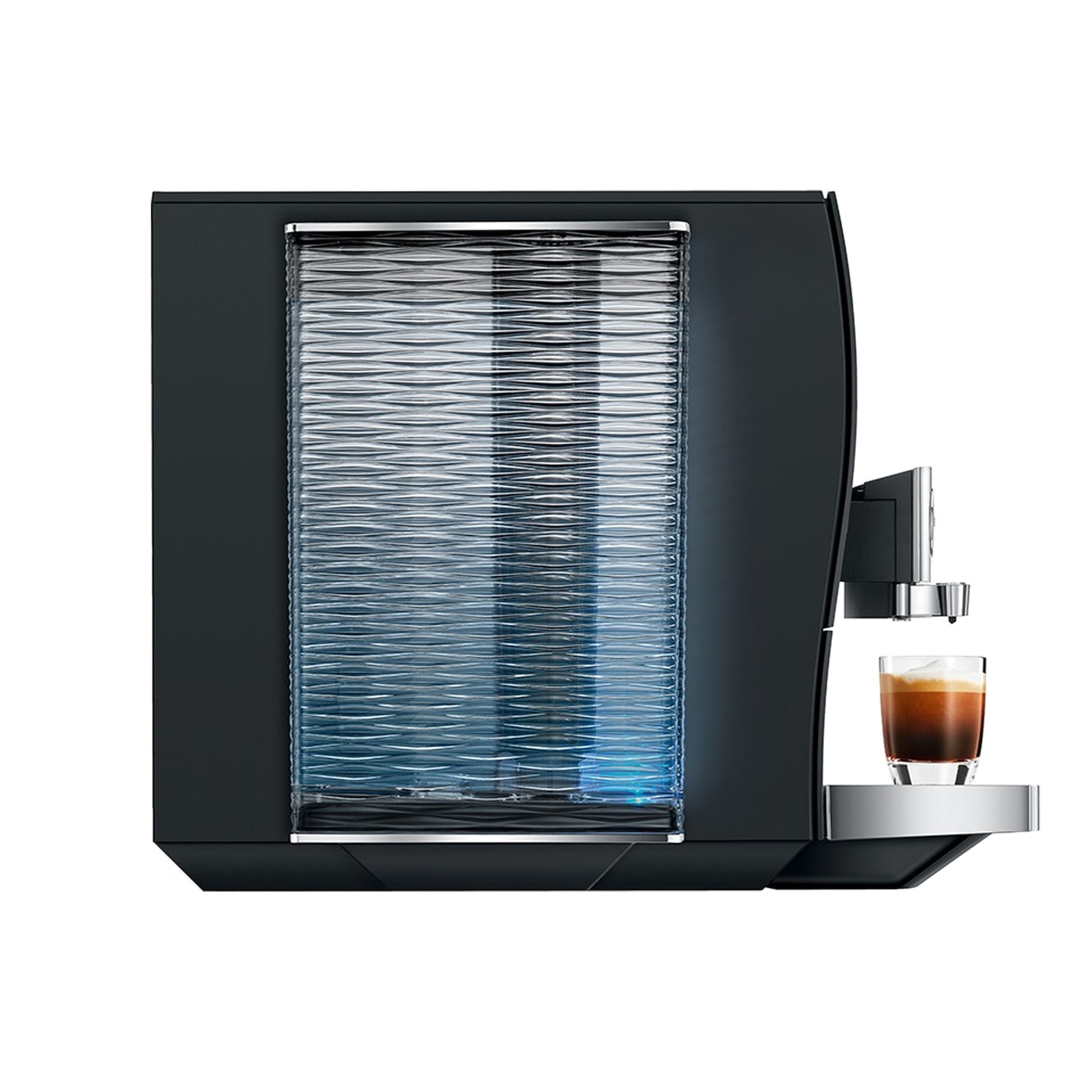Jura Z10 Gen 2 Automatic Espresso Machine in aluminum black, left side view