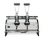La Marzocco Leva S two group commercial lever espresso machine, front view showing the spring lever groups