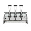La Marzocco Leva S three group commercial lever espresso machine, front view showing the spring lever groups