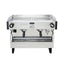 La Marzocco Linea PBX two group commercial espresso machine, front view in stainless steel
