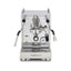 La Pavoni Mini Cellini X espresso machine in polished stainless steel, front view
