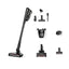 Miele Triflex HX3 Cat & Dog in obsidian black, with the supplied brushes nozzles and wall bracket