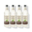 Four 1L plastic bottles of Monin Natural Zero Sweetener in a row