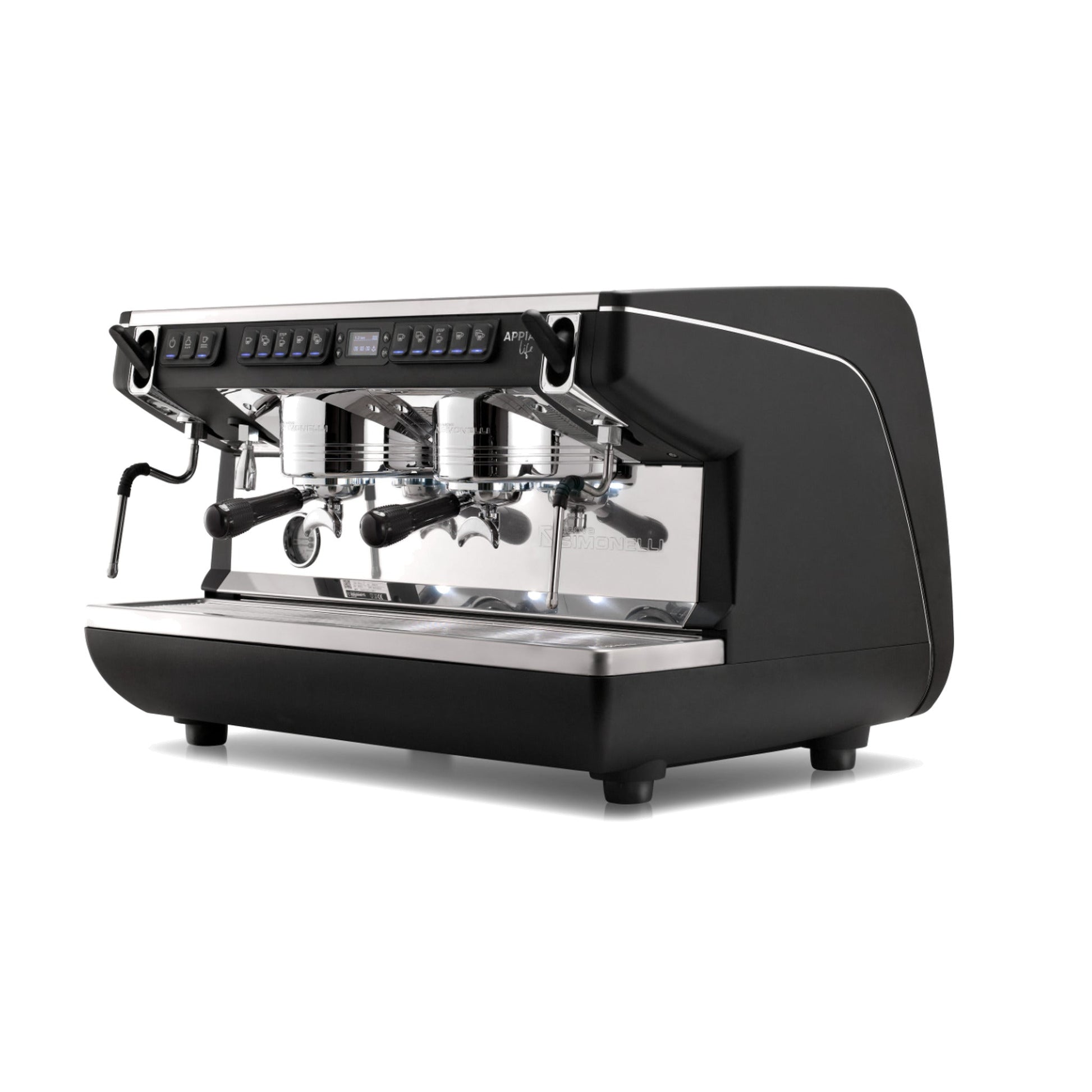 Nuova Simonelli Appia Life 2 Group Compact Volumetric 110V Commercial Espresso Machine, Black