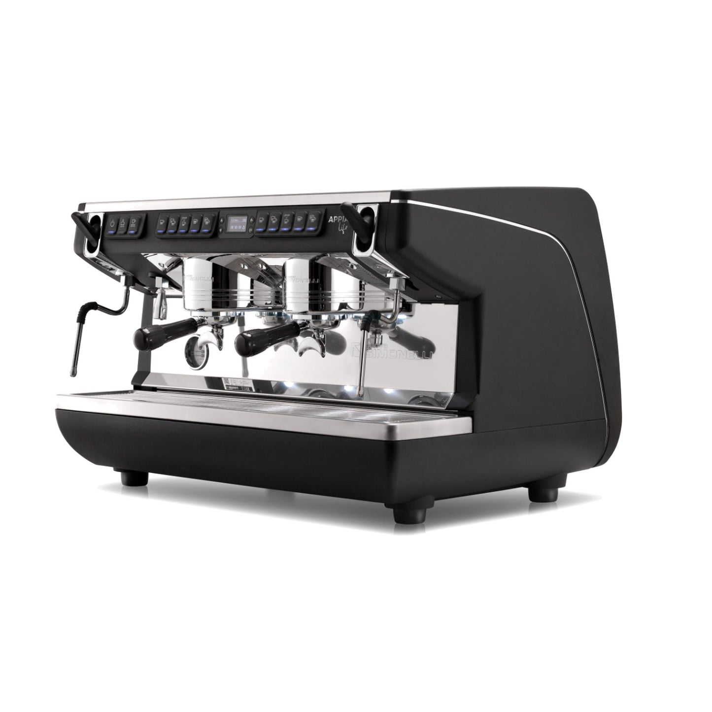 Nuova Simonelli Appia Life 2 Group Compact Volumetric w/ Smart Wand 110V Commercial Espresso Machine, Black