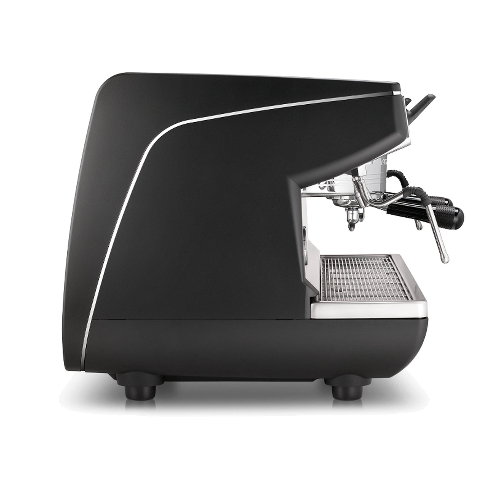 Nuova Simonelli Appia Life 2 Group Compact Volumetric w/ Smart Wand 110V Commercial Espresso Machine, Black, side view