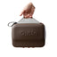 OutIn EVA Protective Case Plus in maple brown, held by the carry handle