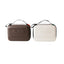 OutIn EVA Protective Case Plus in maple brown, shown beside the sand beige case