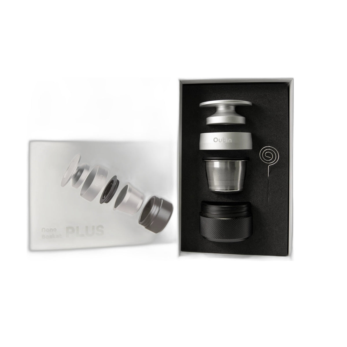 OutIn Nano Basket Plus, in its presentation box