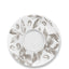 SMEG cappuccino cup and saucer set in white, printed saucer seen from above