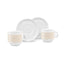 SMEG cappuccino cup and saucer set in cream, two cups in front of their saucers