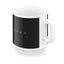 SMEG coffee mug in black, angled side view