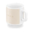 SMEG coffee mug in cream, angled side view