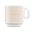 SMEG coffee mug in cream, front view with handle on the right