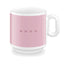SMEG coffee mug in pink, front view showing the SMEG logo