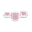 SMEG coffee mug in pink, mug beside the matching espresso and cappuccino cups