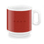 SMEG coffee mug in red, front view showing the SMEG logo