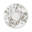 SMEG espresso cup and saucer set in white, printed saucer seen from above