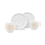 SMEG espresso cup and saucer set in cream, two cups in front of their saucers
