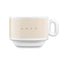SMEG espresso cup and saucer set in cream, cup on its own, showing the SMEG logo