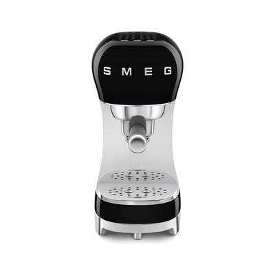 Smeg Manual Espresso Coffee Machine ECF00BLUS in black, front view