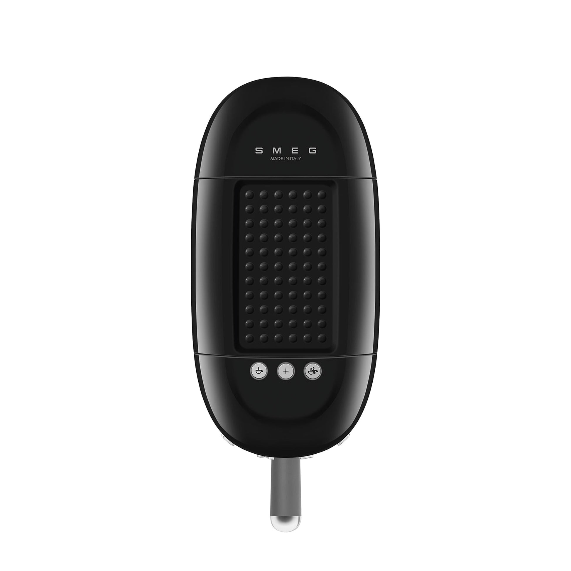 Smeg Manual Espresso Coffee Machine ECF00BLUS in black, top-down view