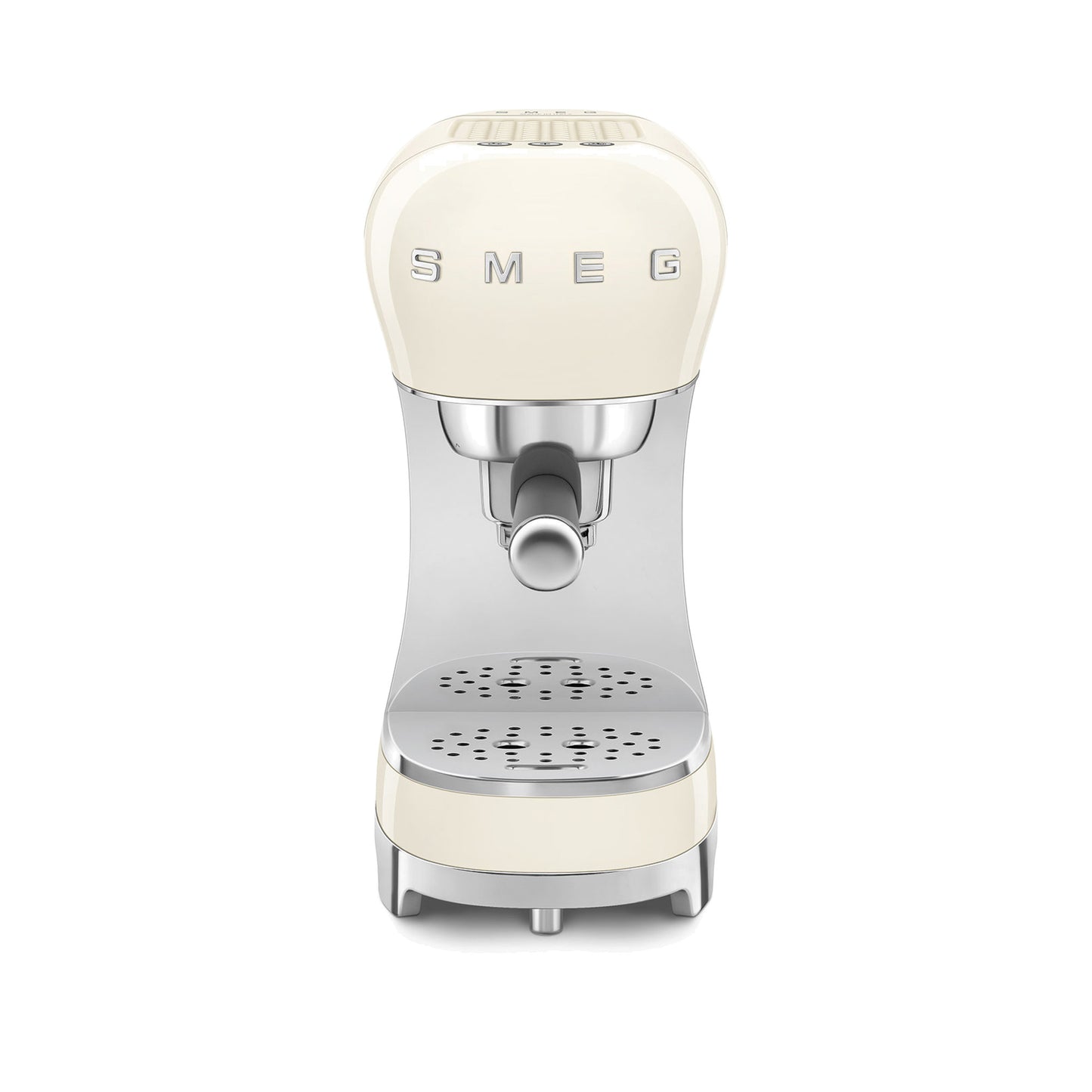 Smeg Manual Espresso Coffee Machine ECF00CRUS in cream, front view