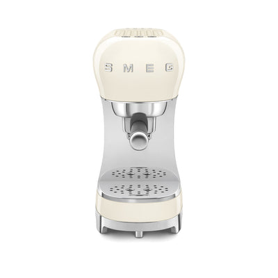 Smeg Manual Espresso Coffee Machine ECF00CRUS in cream, front view