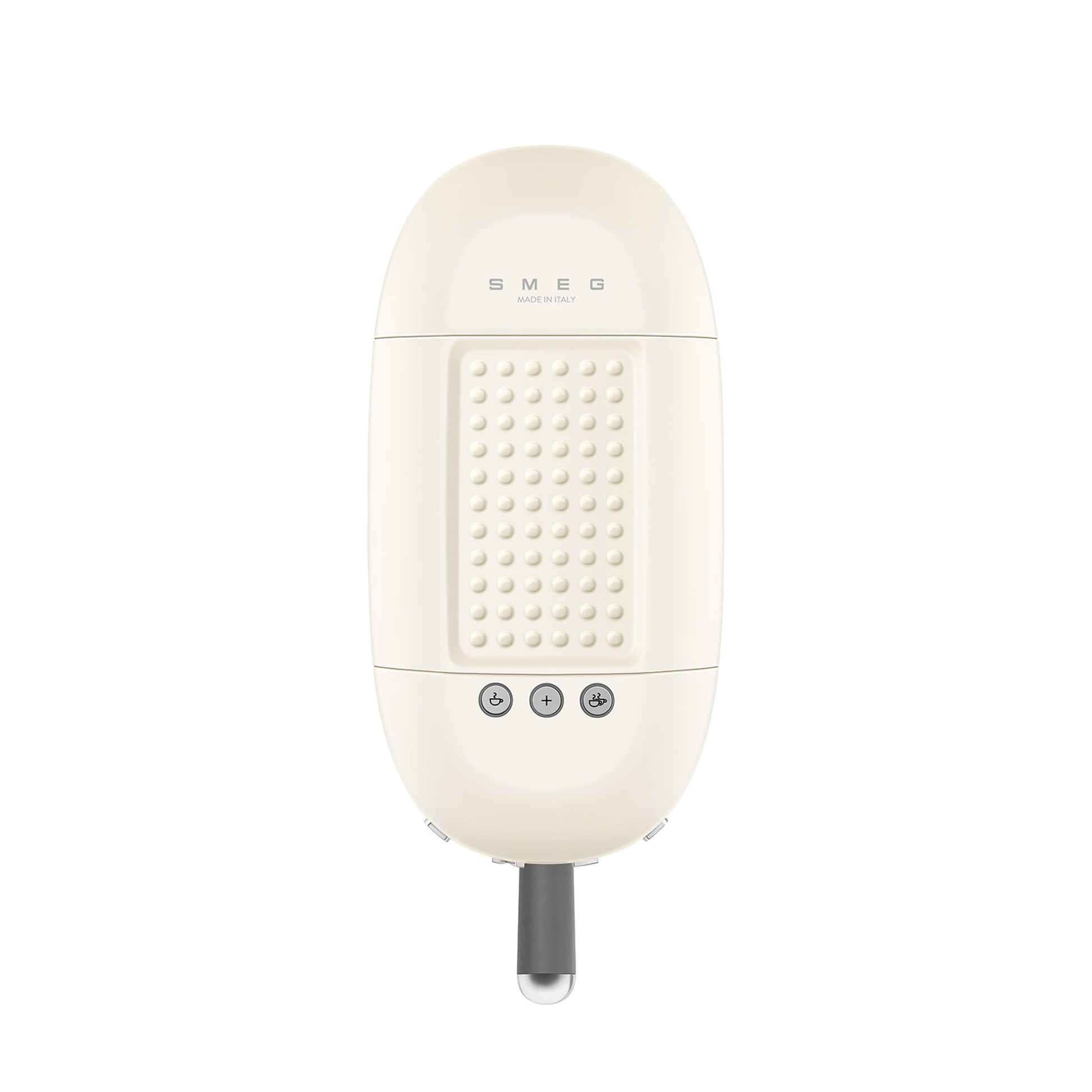 Smeg Manual Espresso Coffee Machine ECF00CRUS in cream, top-down view