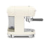 Smeg Manual Espresso Coffee Machine ECF00CRUS in cream, three-quarter front-right view