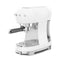 Smeg Manual Espresso Coffee Machine ECF00WHUS in white, close three-quarter front view