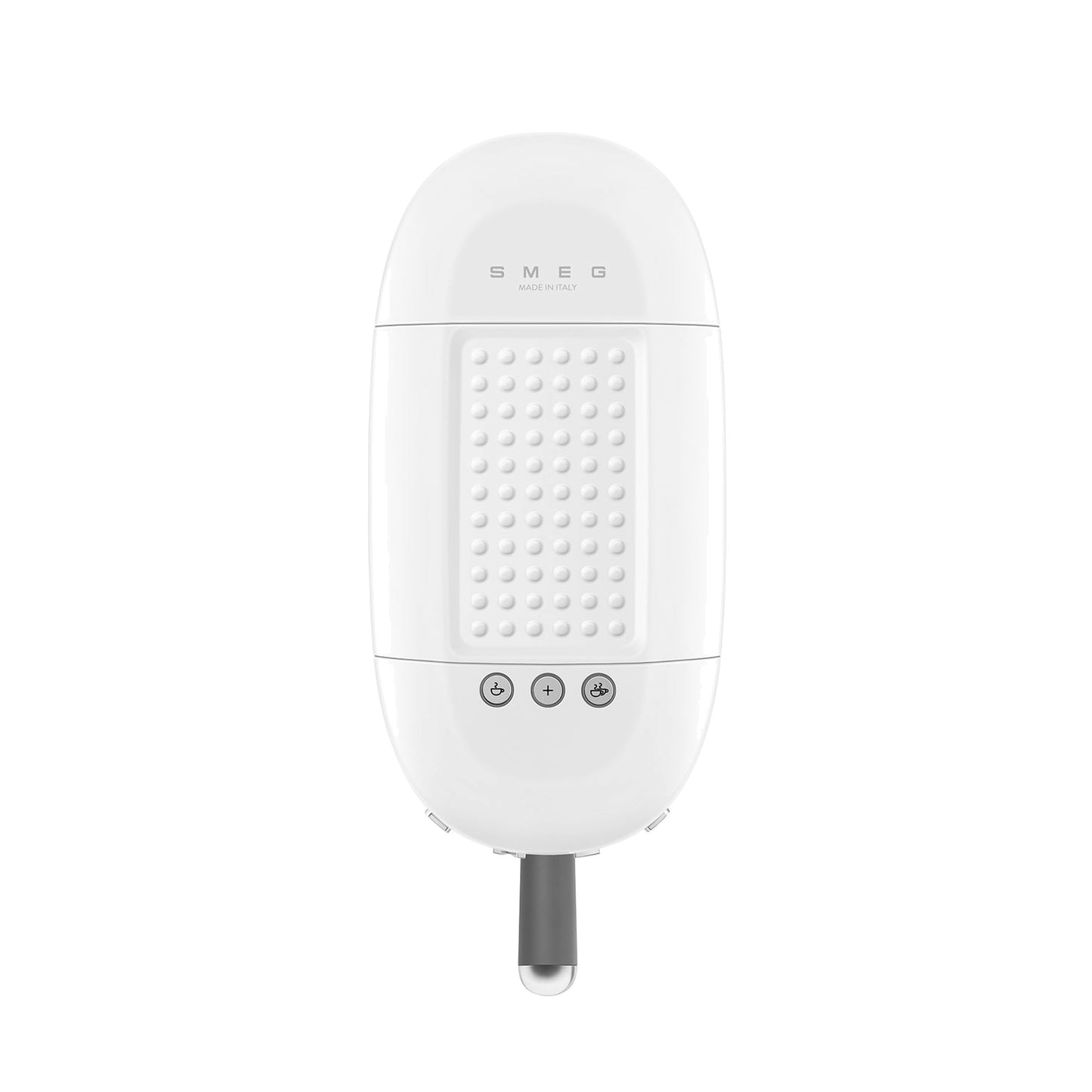 Smeg Manual Espresso Coffee Machine ECF00WHUS in white, top-down view