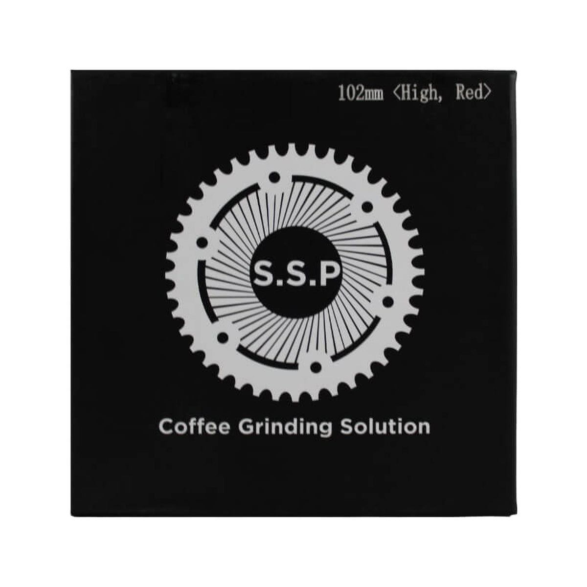SSP 102mm Flat Burrs - Blind Mount in red speed, retail packaging