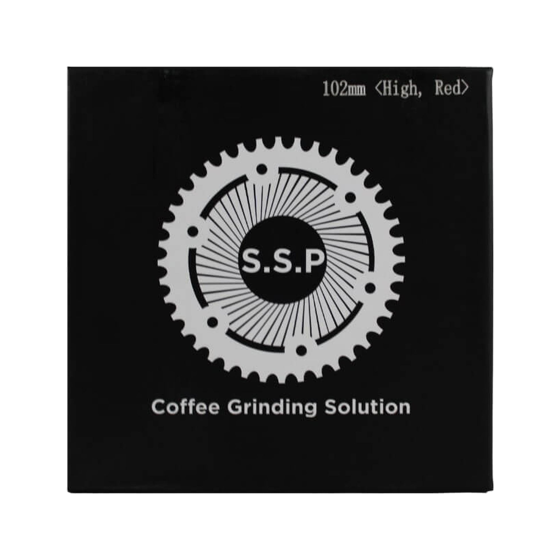 SSP 102mm Flat Burrs - Blind Mount in red speed, retail packaging