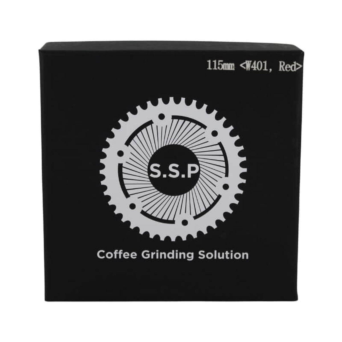 SSP 115mm Flat Burrs in red speed, retail packaging