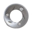 SSP 73mm Flat Burrs in silver knight, front view