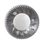 SSP 74mm Flat Burrs in silver knight, front view