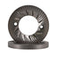 SSP 78mm Flat Burrs in silver knight, front view