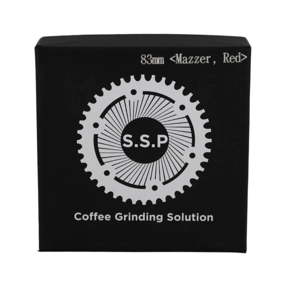 SSP 83mm Flat Burrs in red speed, retail packaging
