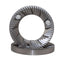 SSP 83mm Flat Burrs in silver knight, pair three-quarter view