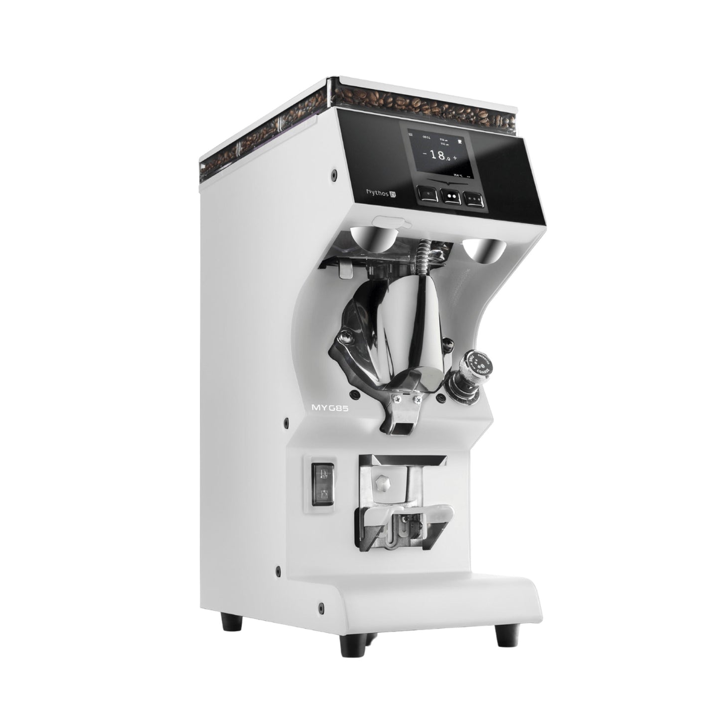 Victoria Arduino Mythos MyG75 Commercial Espresso Grinder in matte white