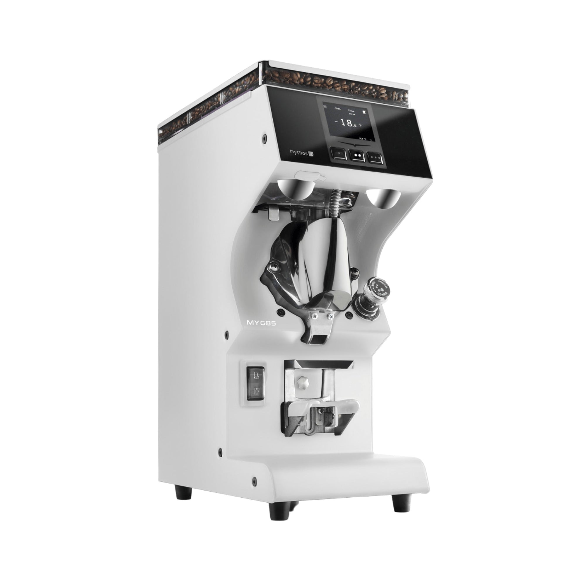 Victoria Arduino Mythos MyG75 Commercial Espresso Grinder in matte white